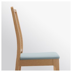 Фото3.Кресло, дуб, сиденья Orrsta светло-голубой EKEDALEN IKEA 192.652.41